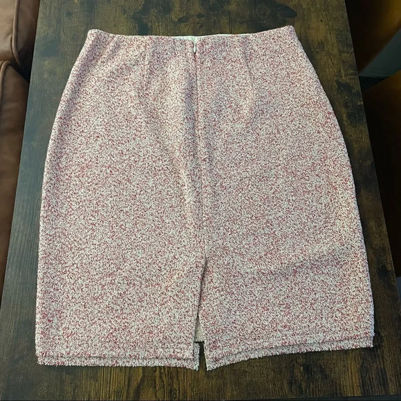 ann taylor red and white marble skirt - Picture 8 of 13